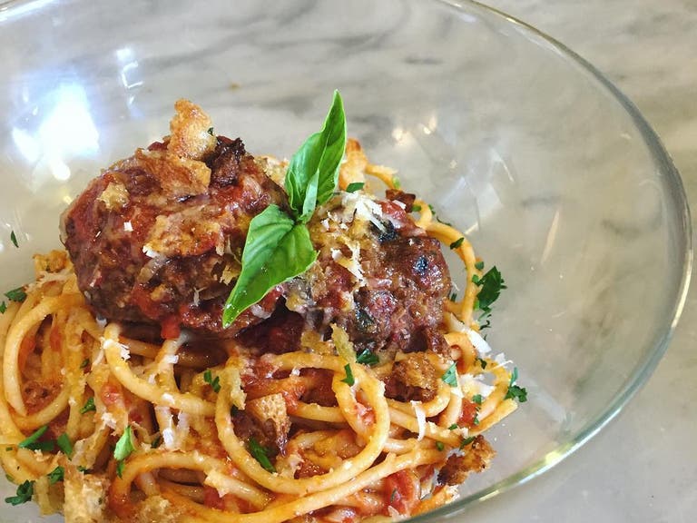 Spaghetti and Meatballs at Dinette