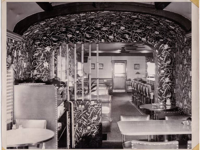 Vintage photo of the Formosa Cafe interior