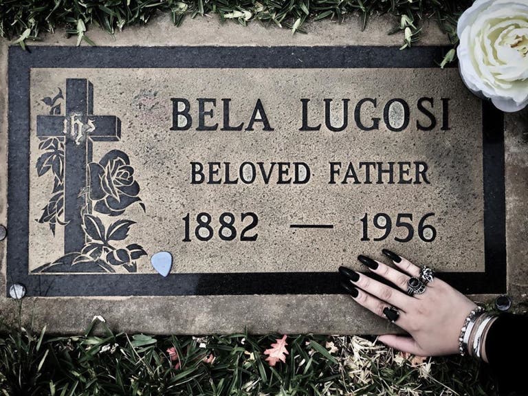 Bela Lugosi's grave at Holy Cross Cemetery & Mortuary in Culver City