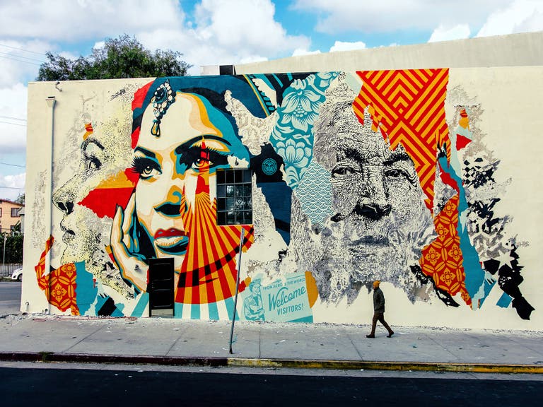 "American Dreamers" by Shepard Fairey and Vhils | Photo: Jon Furlong, Obey Giant