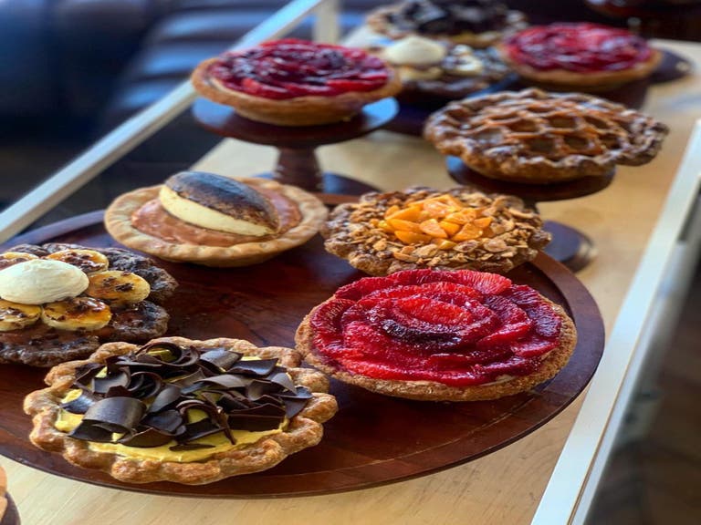 Mini pies on the pie cart at Sibling Rival in The Hoxton Downtown LA
