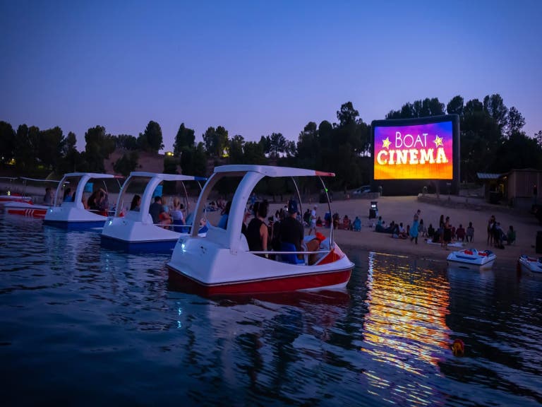 Boat Cinema at Castaic Lake