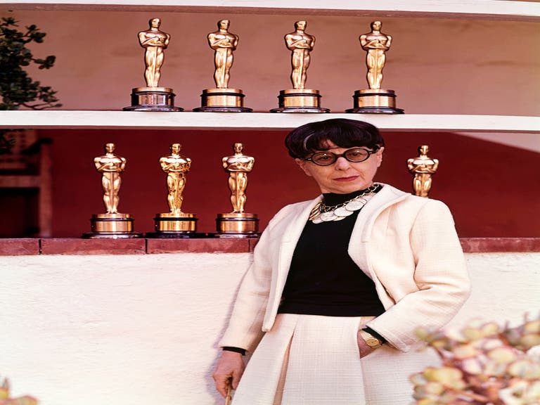 Edith Head with her eight Academy Awards for Best Costume Design