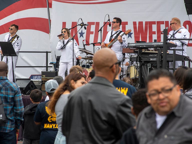 Navy Band performing at LA Fleet Week.