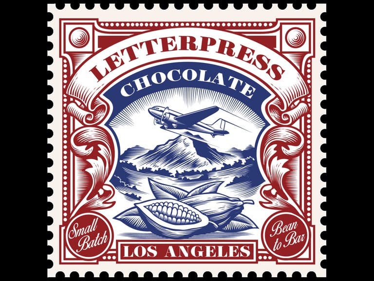 Stamp Logo - Black Background