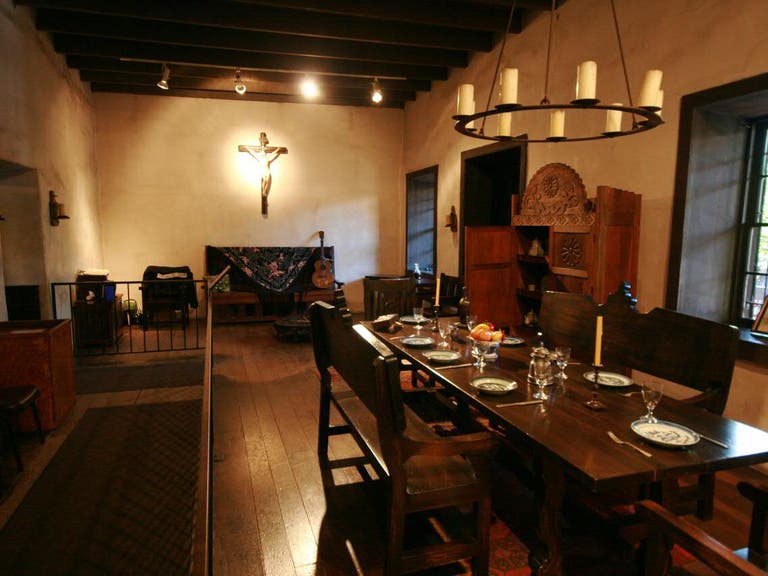 Dining room at Avila Adobe