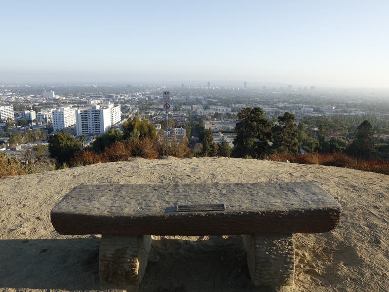 Runyon Canyon bench and view