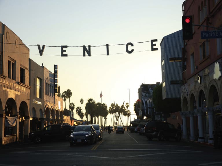 Venice Sign at Dusk