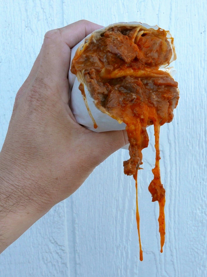 Beef Combo Red Burrito at Lupe’s #2 | Photo by Joshua Lurie