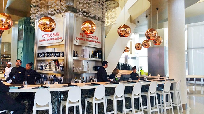 Petrossian Caviar & Champagne Bar at LAX Tom Bradley International Terminal | Photo courtesy of Los Angeles International Airport (LAX), Facebook
