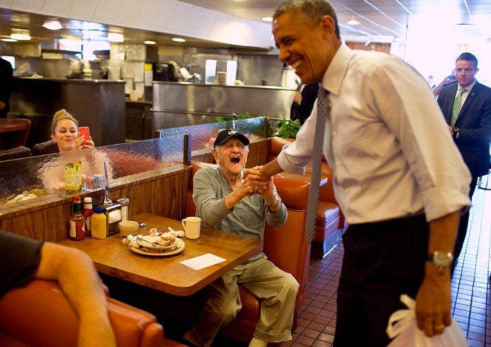 Barack Obama Canter's Deli