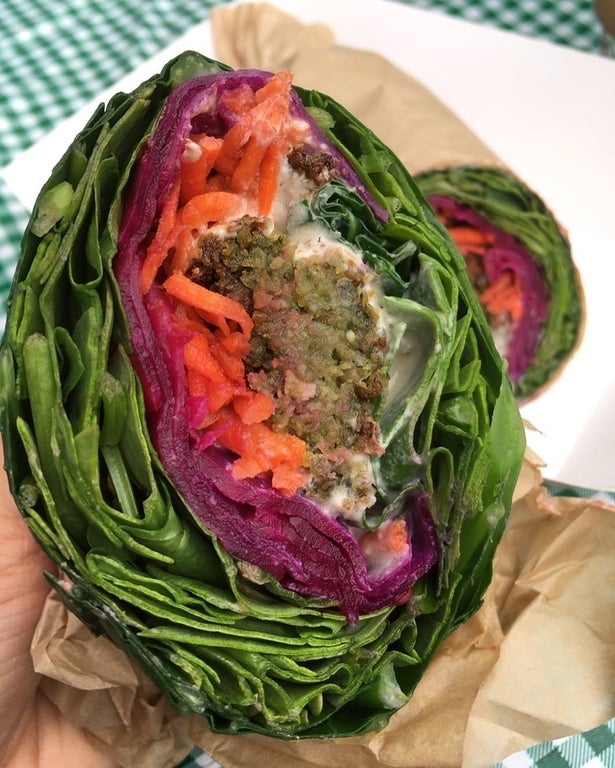 Collard Green Falafel Wrap by Pure Food Organic Kitchen