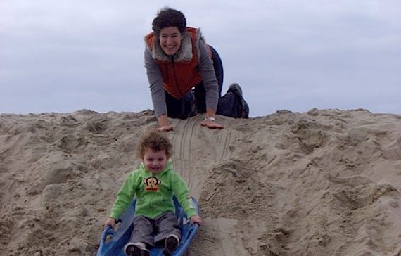 Sand Sledding Venice Beach