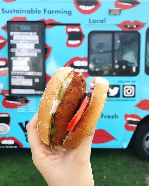 Fried Chick’n Sandwich by Word of Mouth Truck
