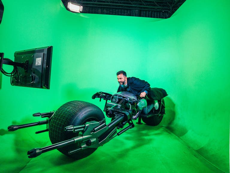 Anand Ahuja on the Batpod at Stage 48: Script to Screen