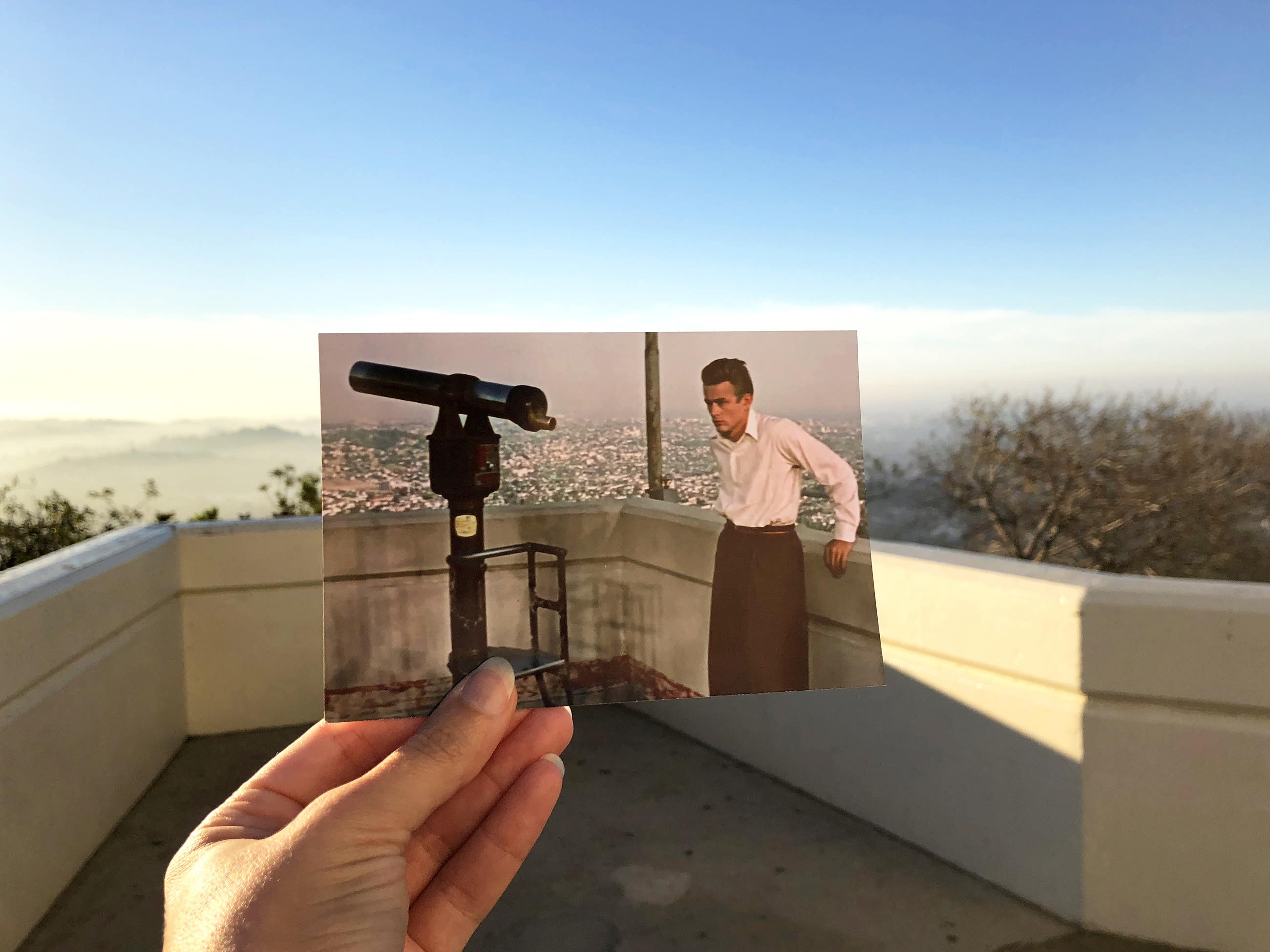 James Dean at the Griffith Observatory in "Rebel Without a Cause"