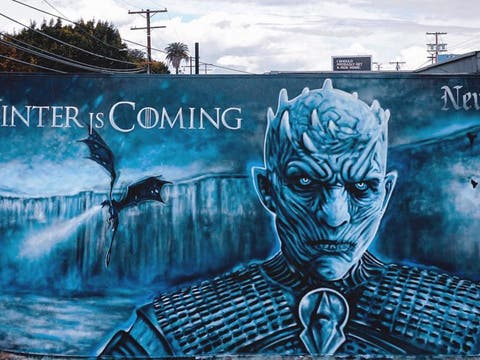 Game of Thrones Night King mural by Jonas Never at Brennan's