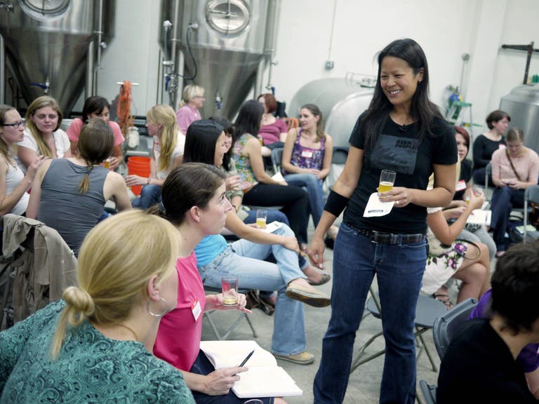 Ting Su hosts the Women's Beer Forum at Eagle Rock Brewery 