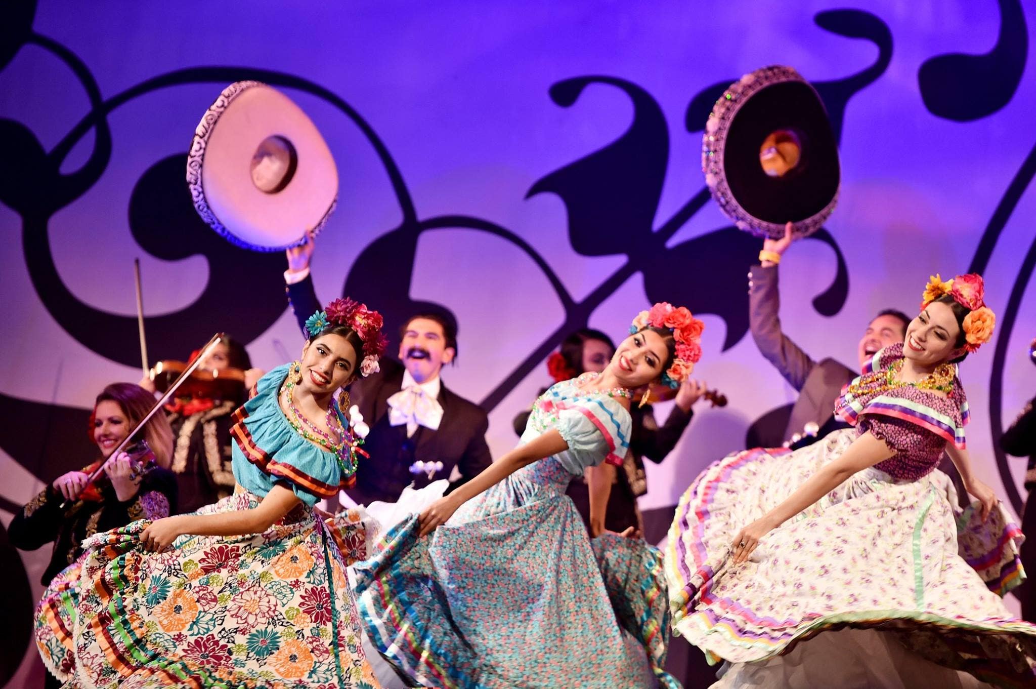 Dancers at the U.S. premiere of "Coco" at El Capitan Theatre