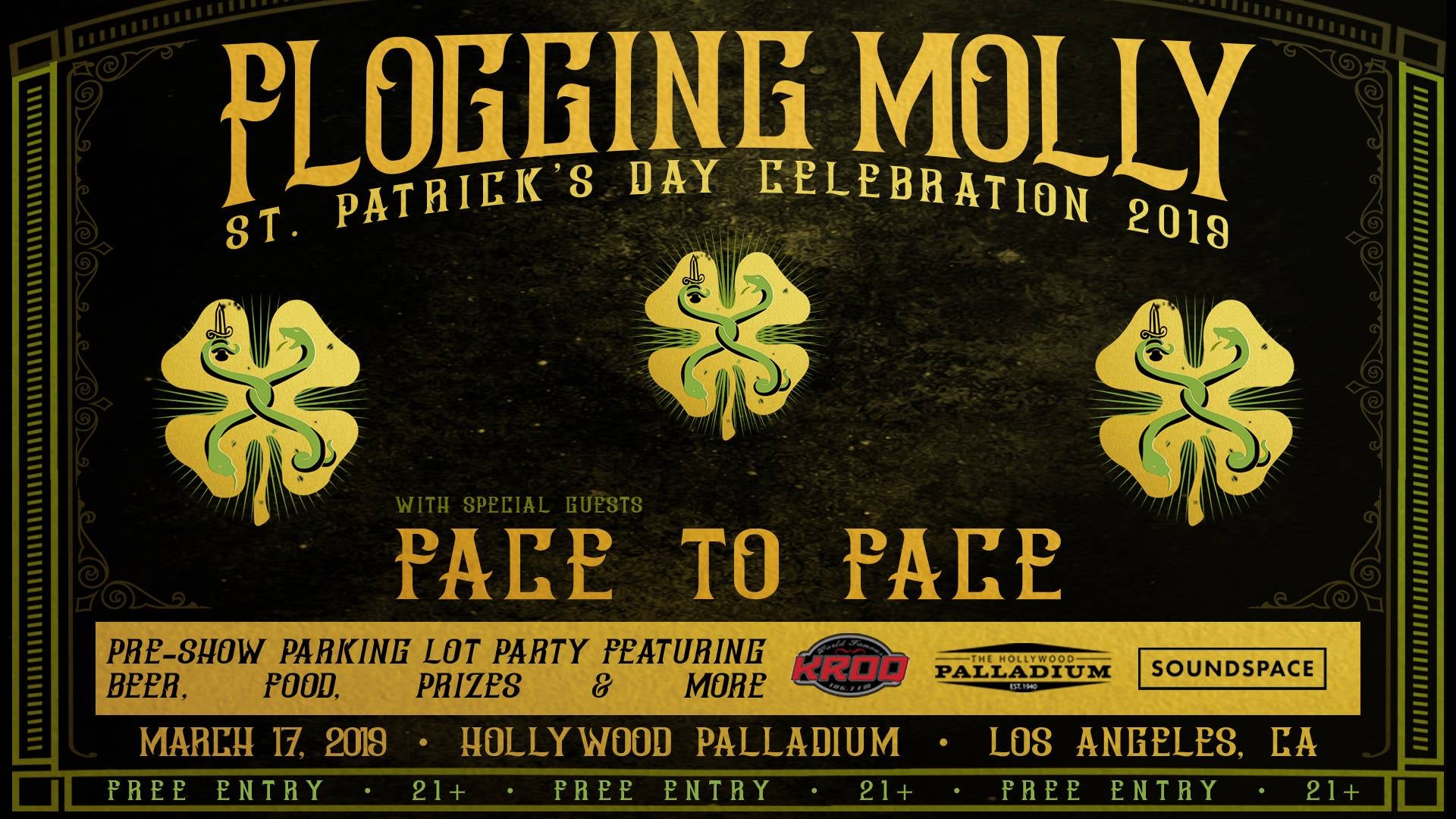 Flogging Molly St.Patrick's Day Block Party at the Hollywood Palladium
