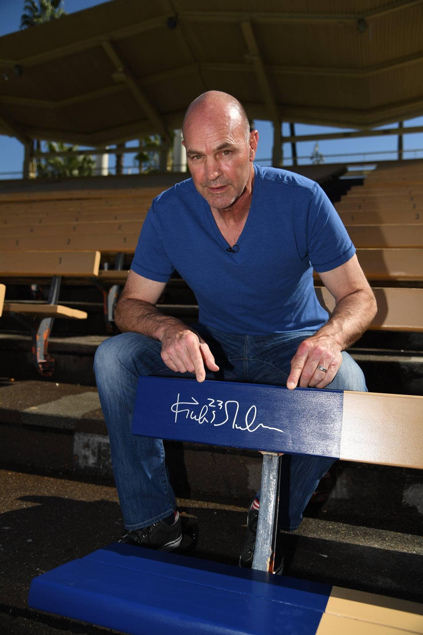 Kirk Gibson and his Home Run Seat at Dodger Stadium
