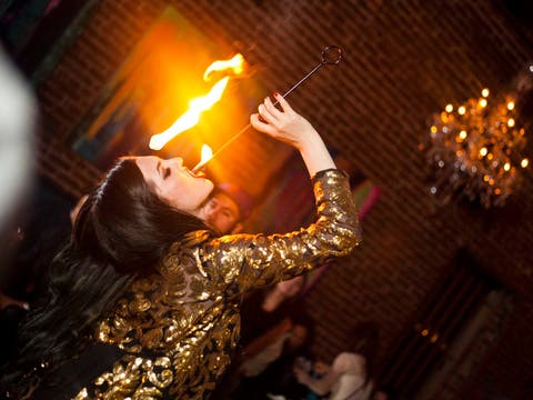 Fire Eater at Mama Lion in Koreatown