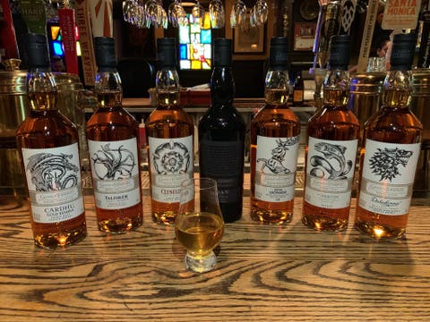 Game of Thrones whiskies at The Tam O'Shanter