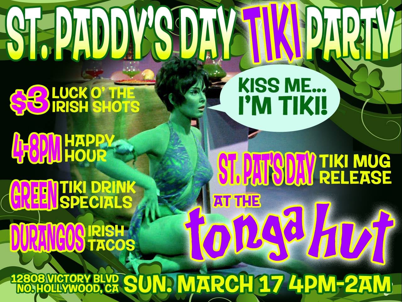 Tonga Hut St. Paddy's Day Tiki Party