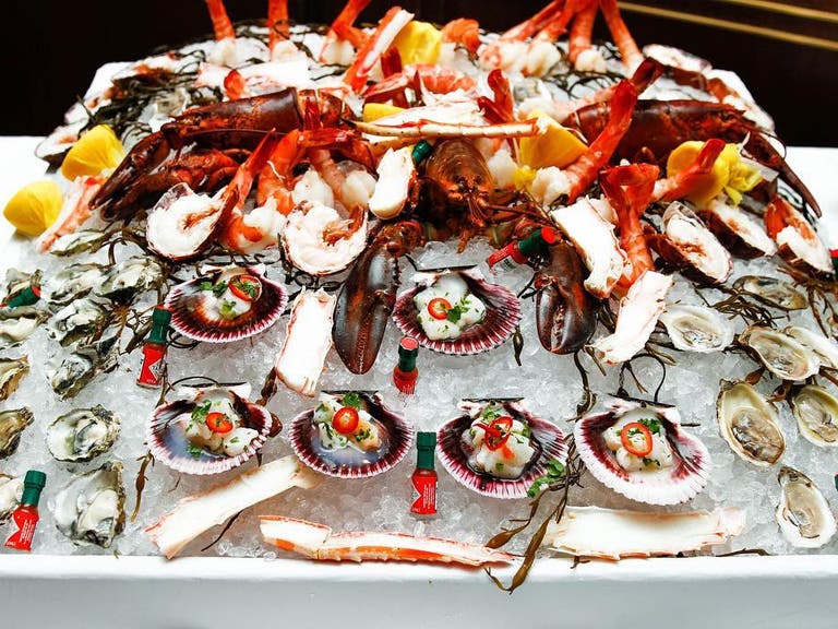 Iced Shellfish Display at Baltaire
