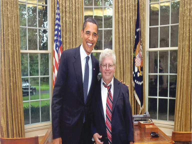 President Barack Obama and Roger Boesche at the White House in 2009