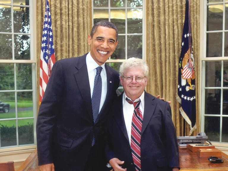 President Barack Obama and Roger Boesche at the White House in 2009