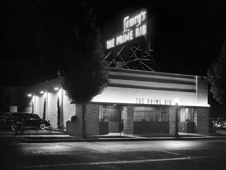 Lawry's The Prime Rib at its original Beverly Hills location in 1938