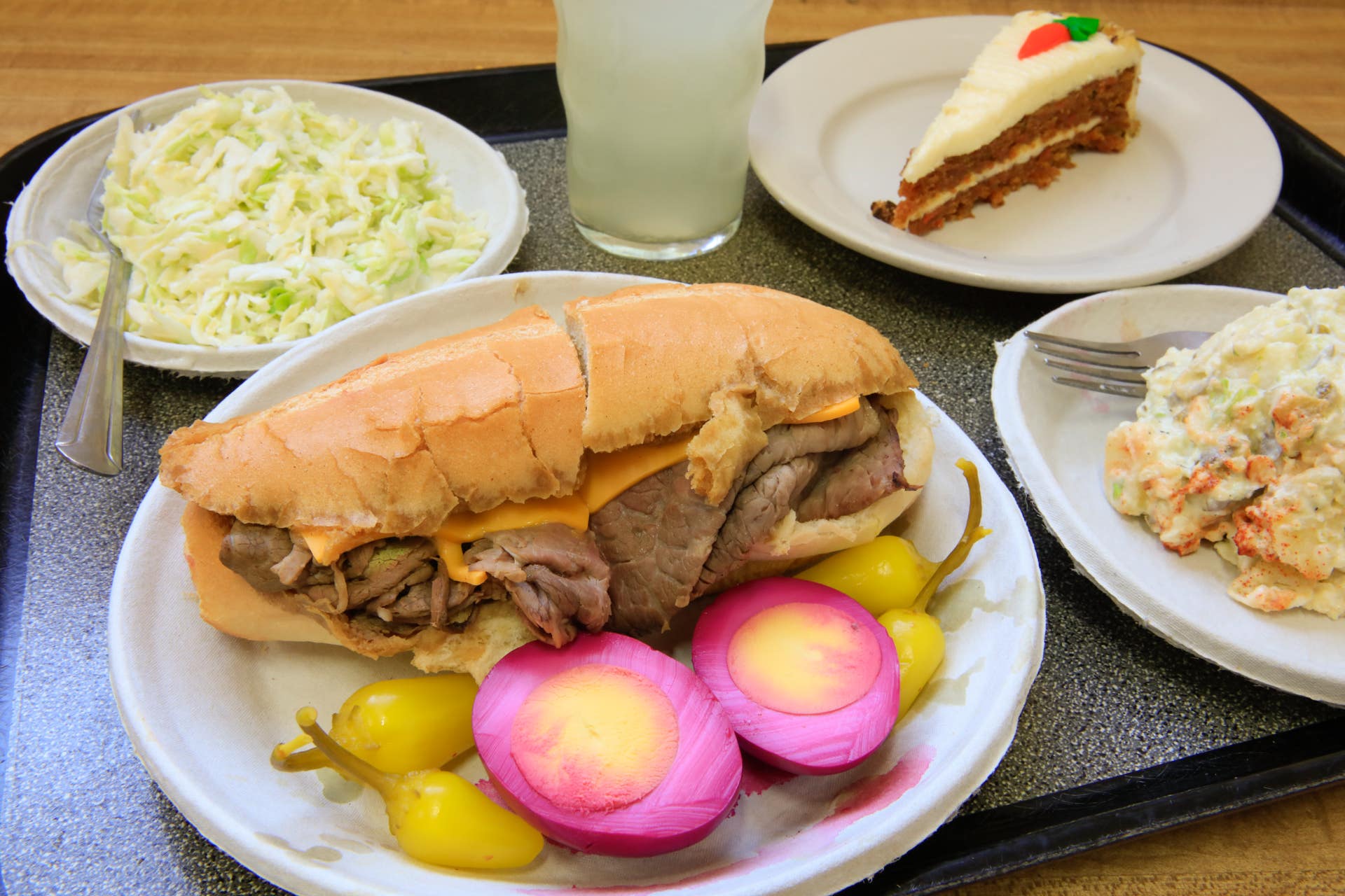 Philippe the Original French Dip pickled eggs