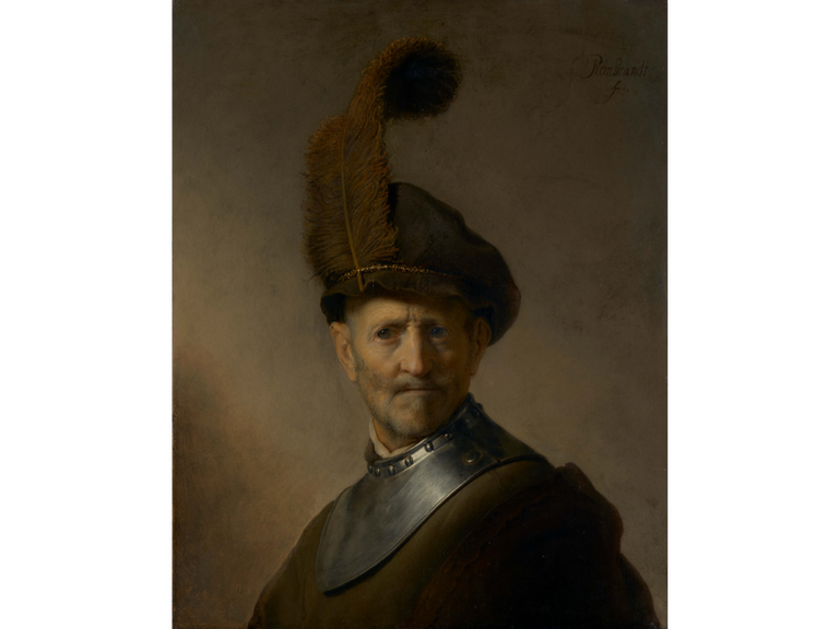 Rembrandt "An Old Man in Military Costume" at the Getty Center