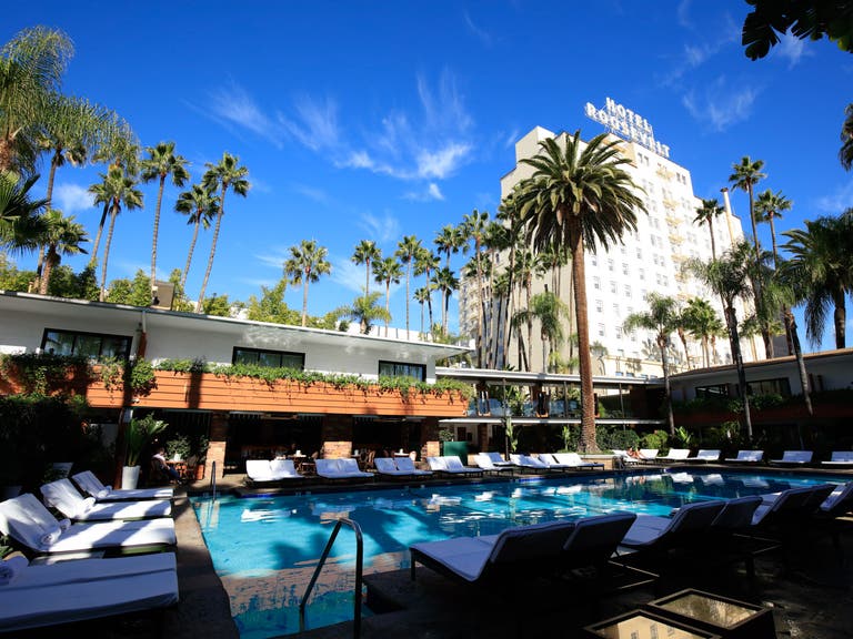 Hollywood Roosevelt Hotel Tower and Tropicana Pool