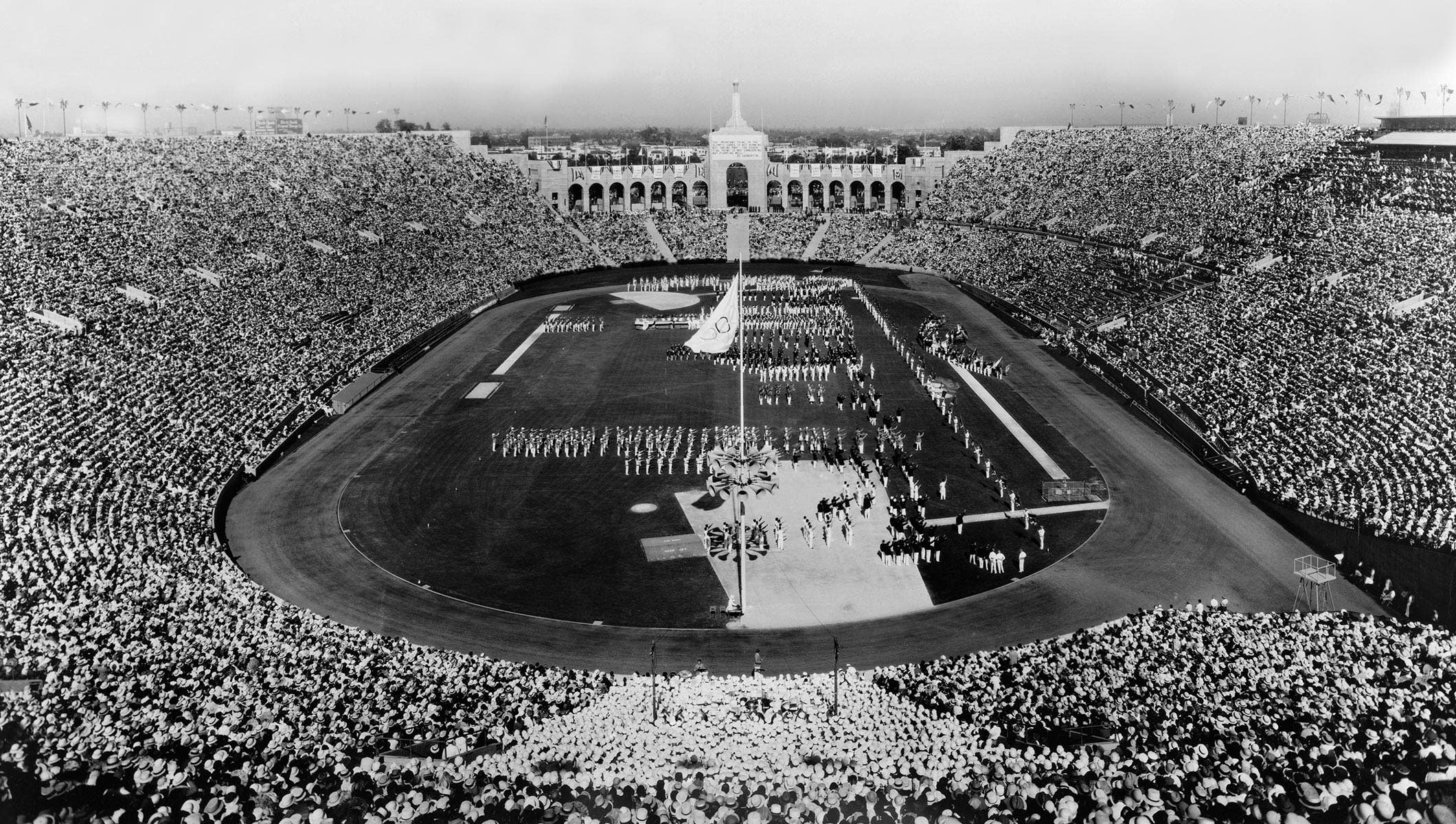 LA Coliseum 1932 Summer Olympics Opening Ceremony