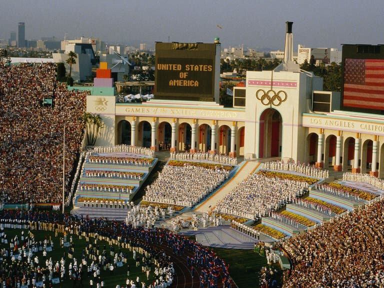 LA Coliseum 1984 Summer Olympics Opening Ceremony
