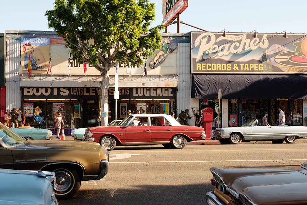 Vintage facades created for "Once Upon a Time in Hollywood"