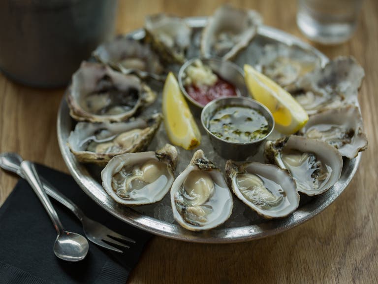 EMC Seafood & Raw Bar oyster plate