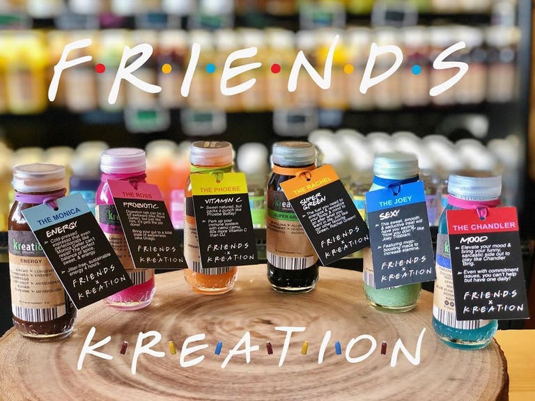 "Friends"-inspired tonic shots at Kreation Juice