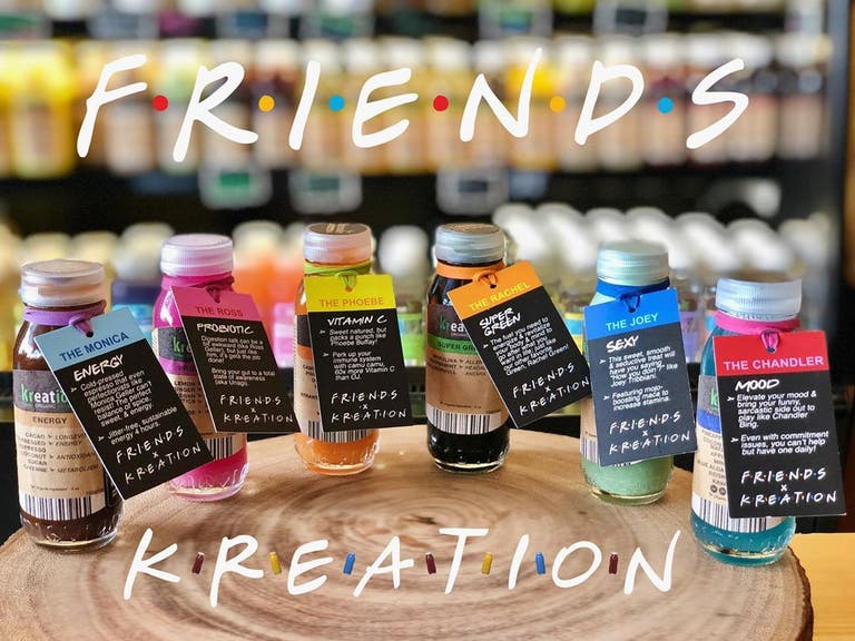 "Friends"-inspired tonic shots at Kreation Juice