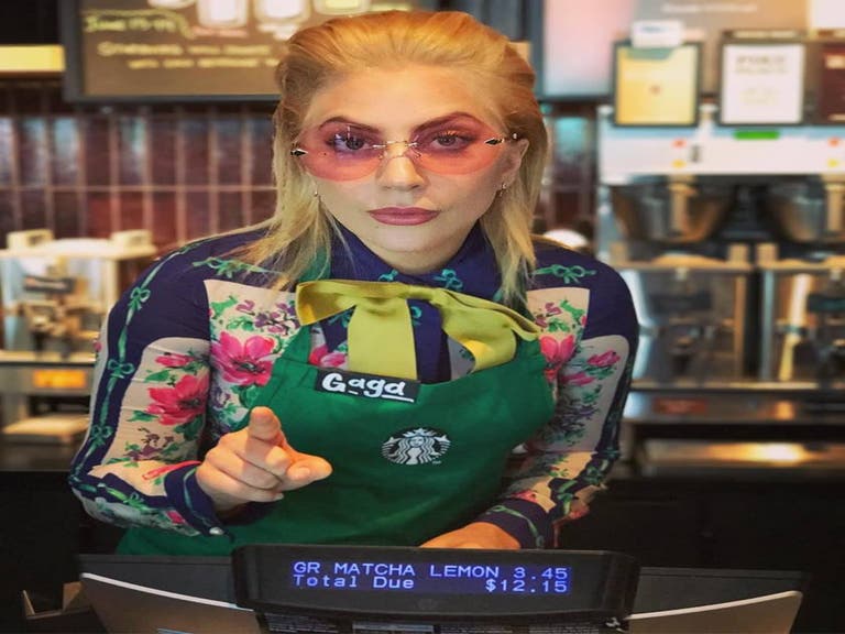 Lady Gaga at Starbucks