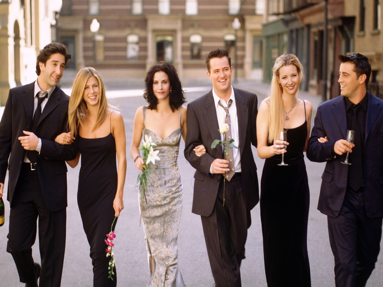 "Friends" cast at Warner Bros. Studio