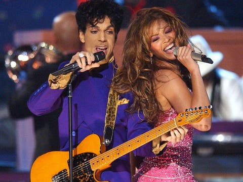 Prince and Beyoncé open the 46th Annual GRAMMY Awards at STAPLES Center