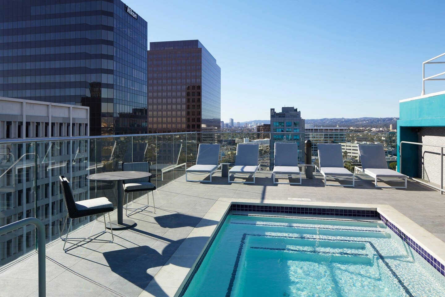 Rooftop wading pool at the AC Hotel Beverly Hills