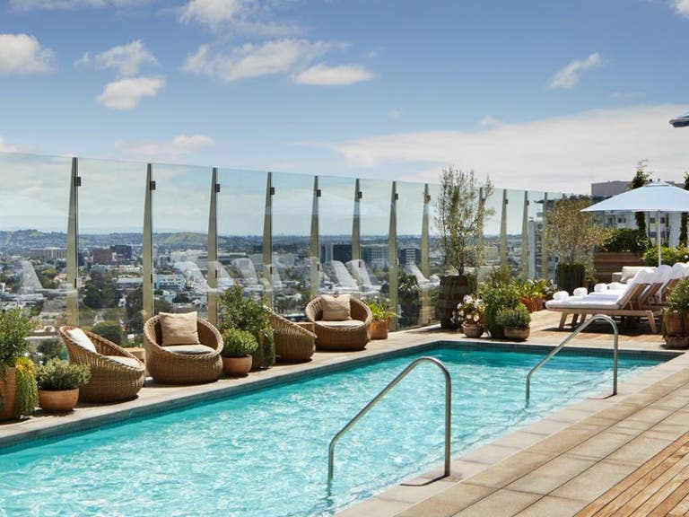 Rooftop Pool Deck at 1 Hotel West Hollywood
