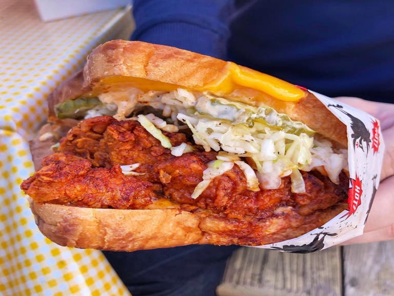 Luis-Style Fried Chicken Sando at Howlin' Ray's in Chinatown