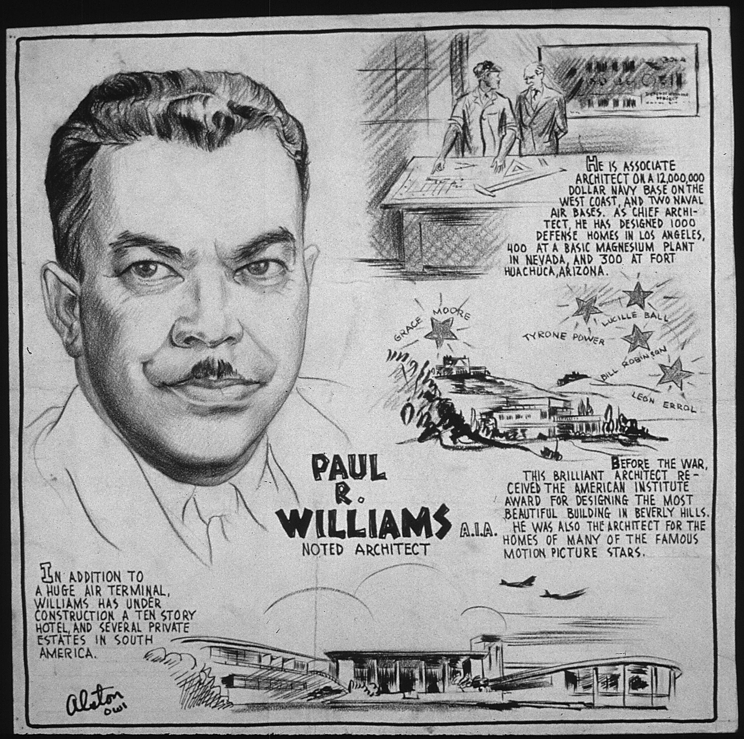 “PAUL R. WILLIAMS, A.I.A. - NOTED ARCHITECT” illustration