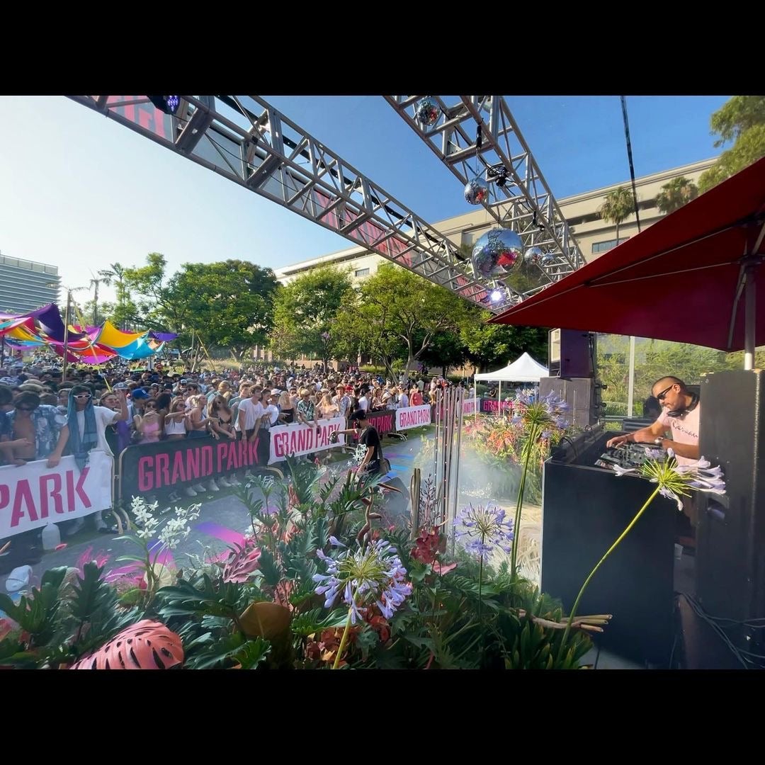 Astronomar on the decks at Sunday Sessions in Grand Park