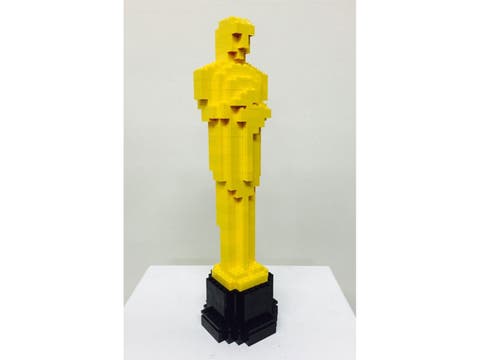 Lego Oscar designed by Nathan Sawaya at the Academy Museum Store
